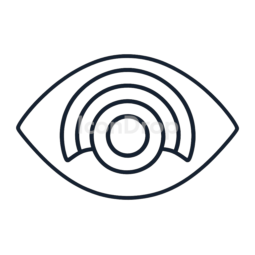 Rainbow Eye Icon Outline