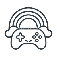 Rainbow Game Icon Outline