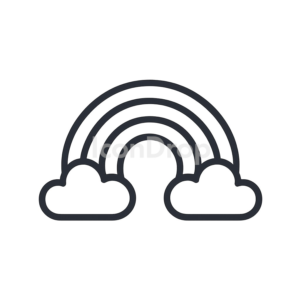 Rainbow Icon Outline