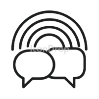 Rainbow Messages Icon Outline