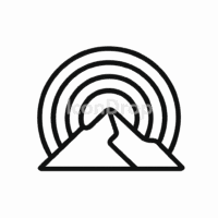 Rainbow Mountain Icon Outline