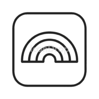 Rainbow Photos App Icon Outline