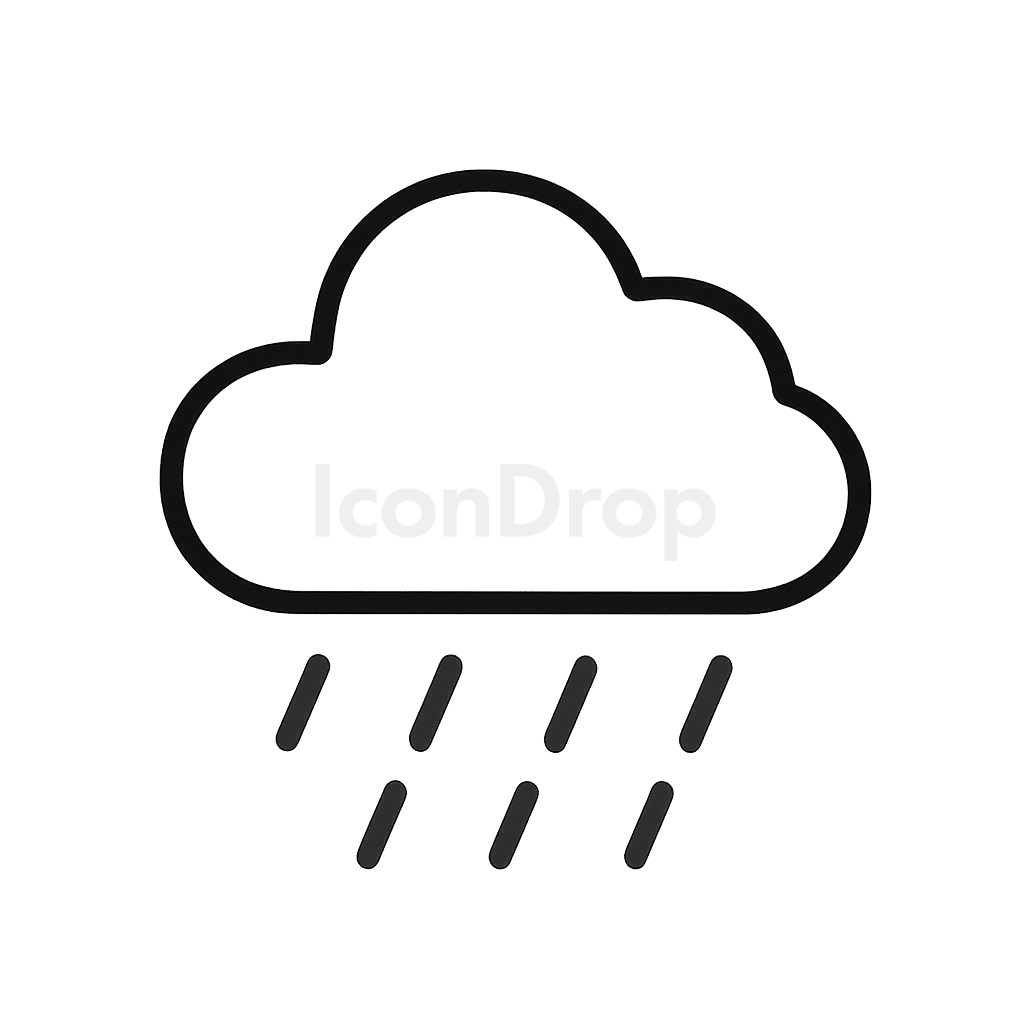 Rainy Day Icon Outline
