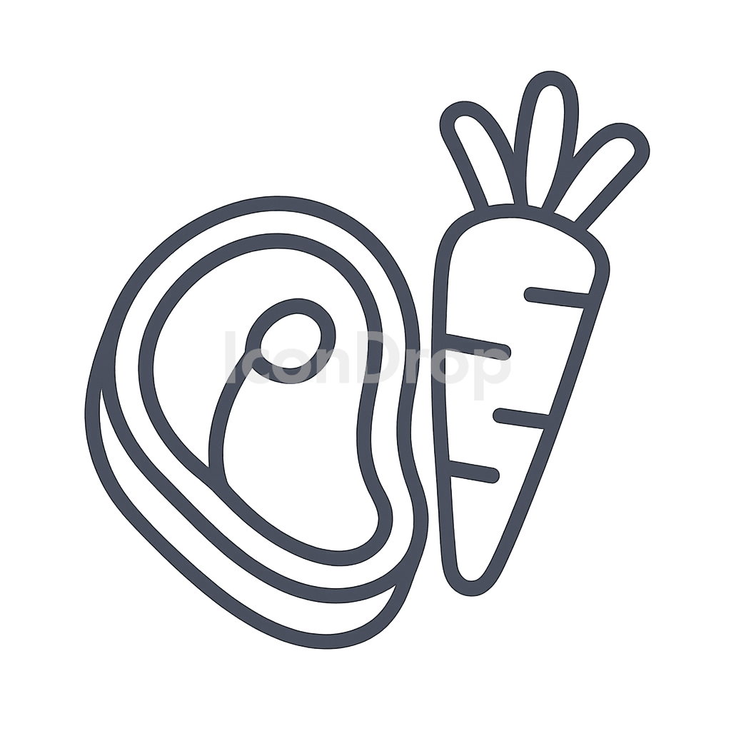 Raw Food Icon Outline