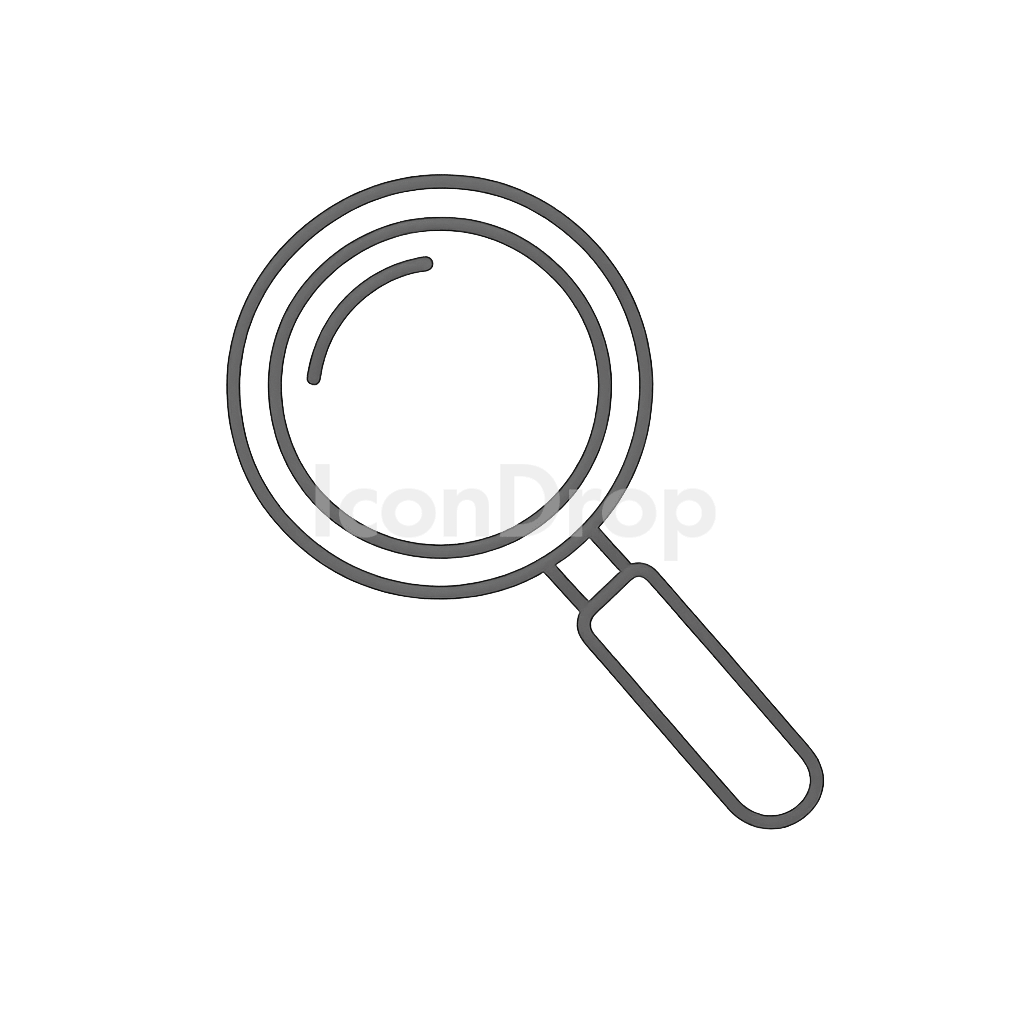 Reading Glass Icon Outline