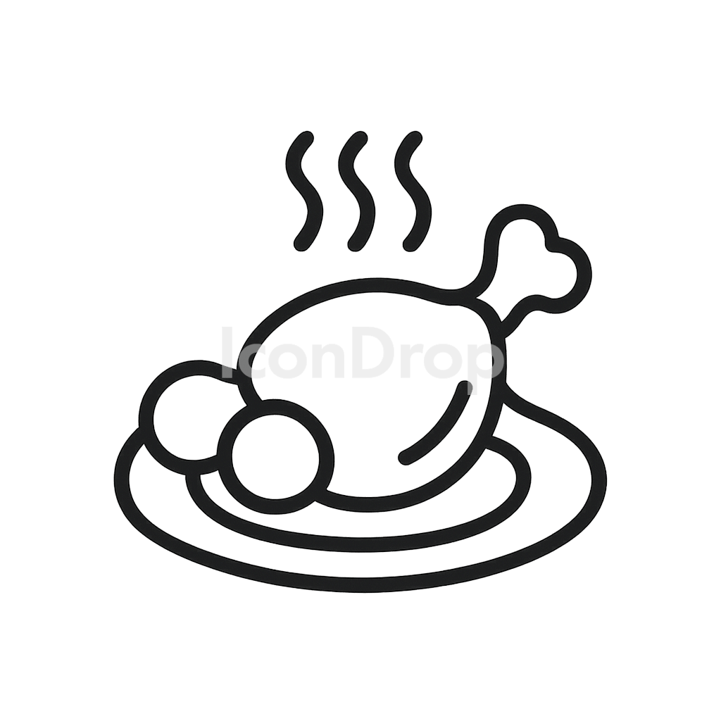 Ready To Eat Food Icon Outline