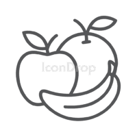Real Fruit Icon Outline