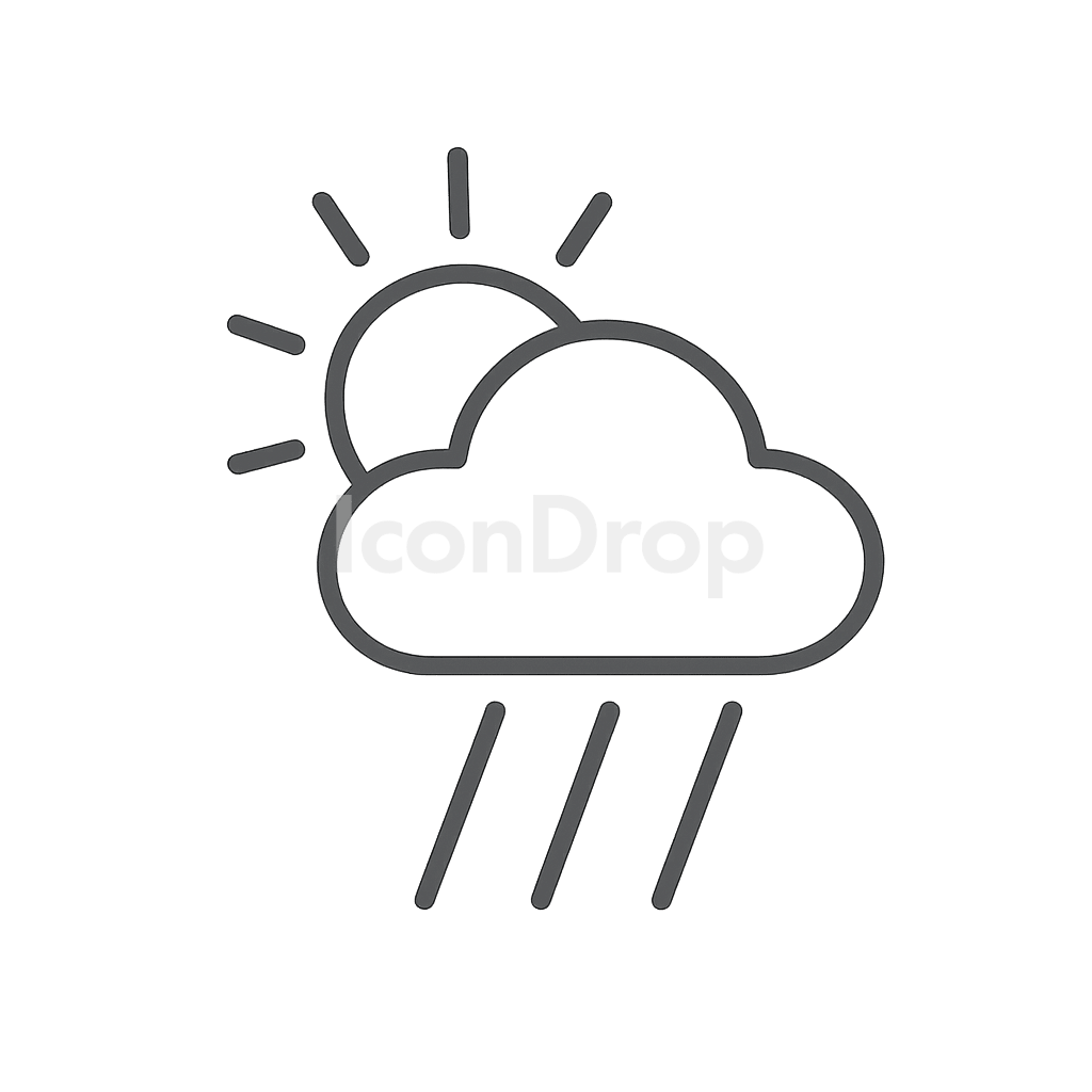 Realistic Weather Icons Outline