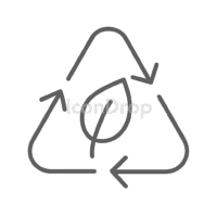 リサイクルリーフのアイコン（アウトライン）