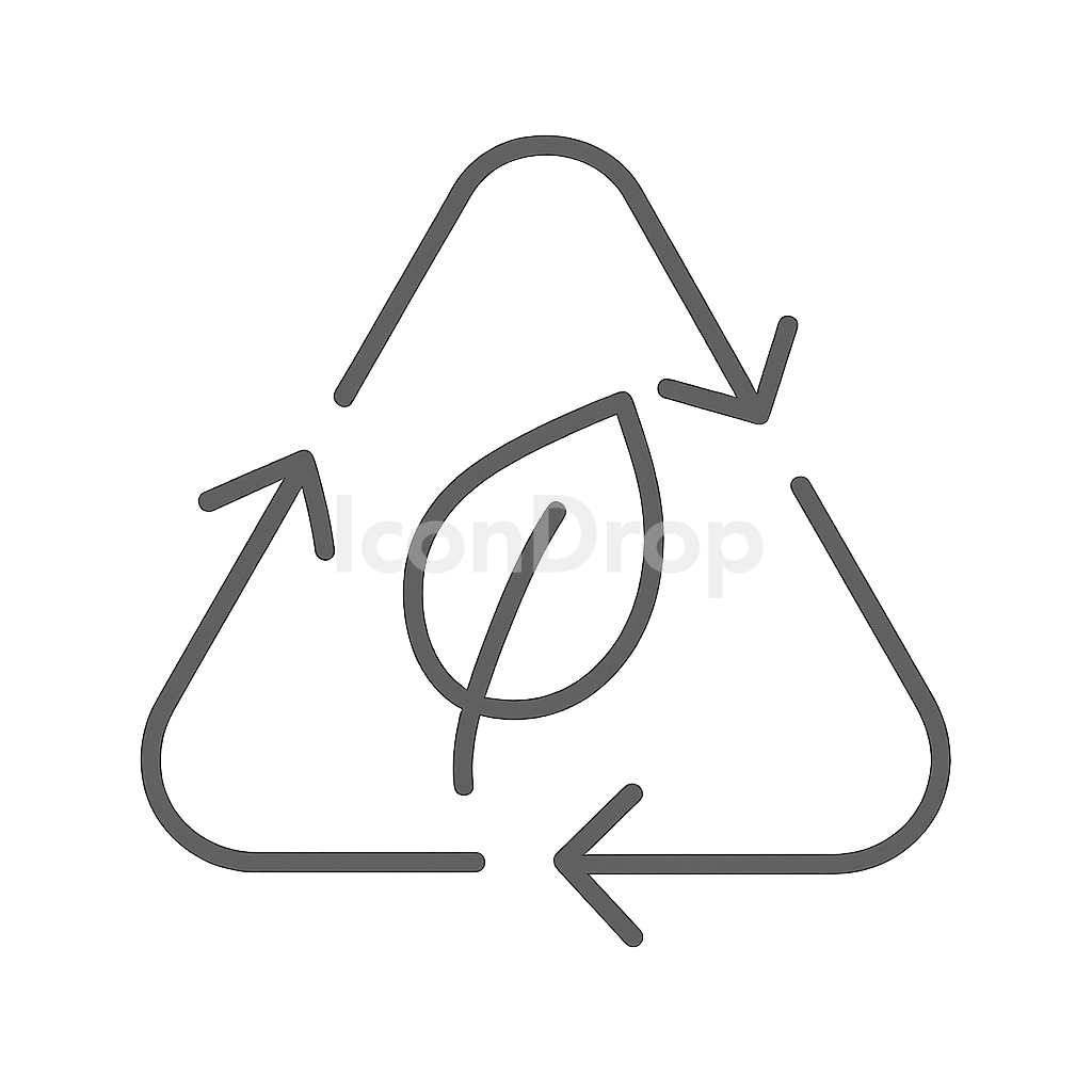 リサイクルリーフのアイコン アウトライン