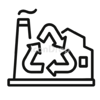 Recycling Plant Icon Outline