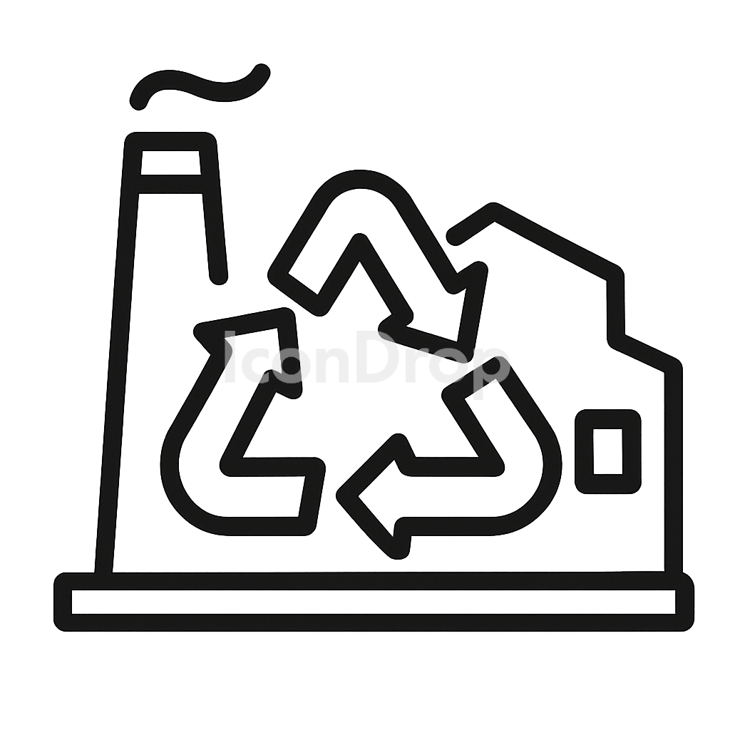 Recycling Plant Icon Outline