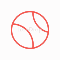 赤いボールのアイコン（アウトライン）