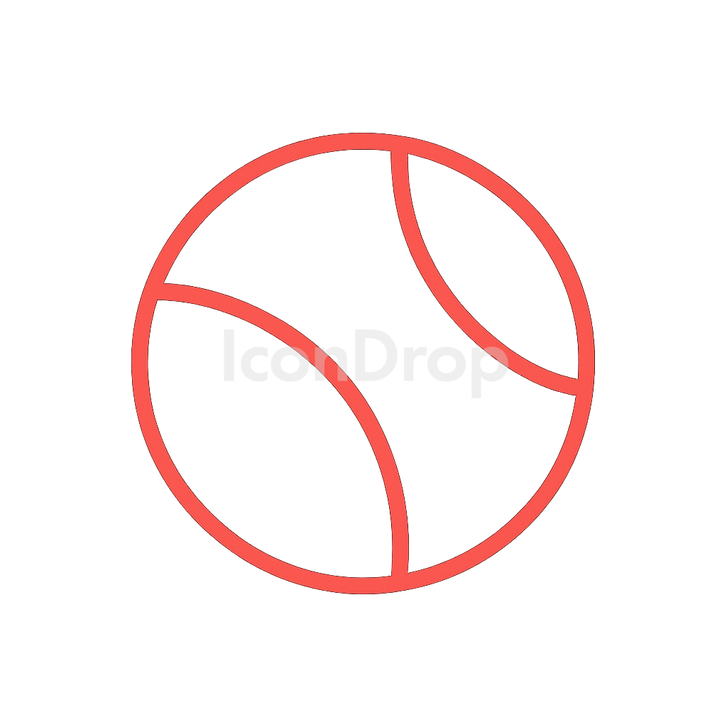 赤いボールのアイコン アウトライン