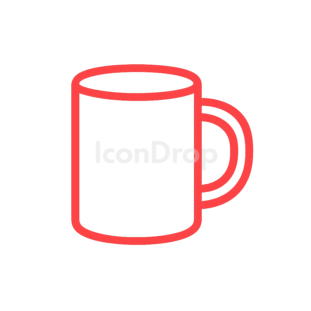 Red Cup Icon Outline