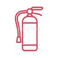 Red Fire Extinguisher Icon Outline