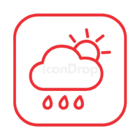 Red Weather App Icon Outline