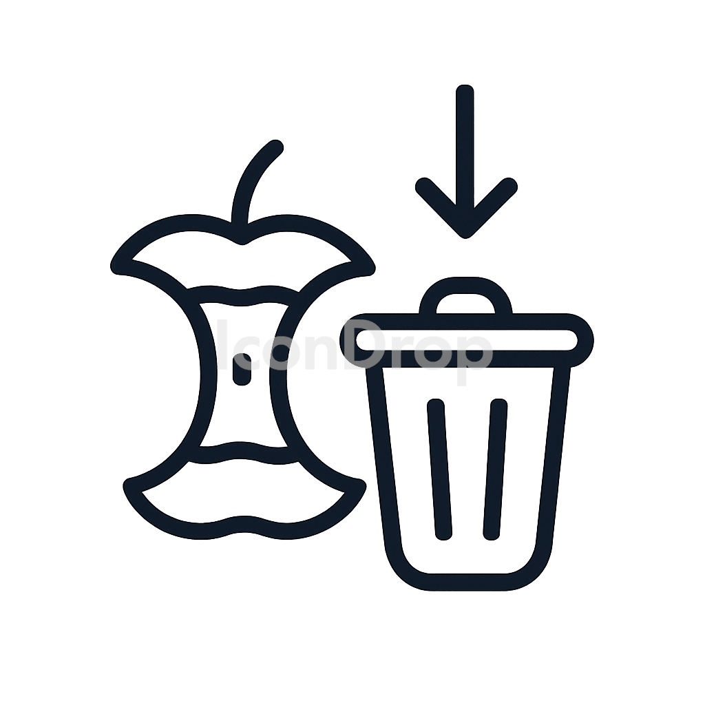 Reduce Food Waste Icon Outline