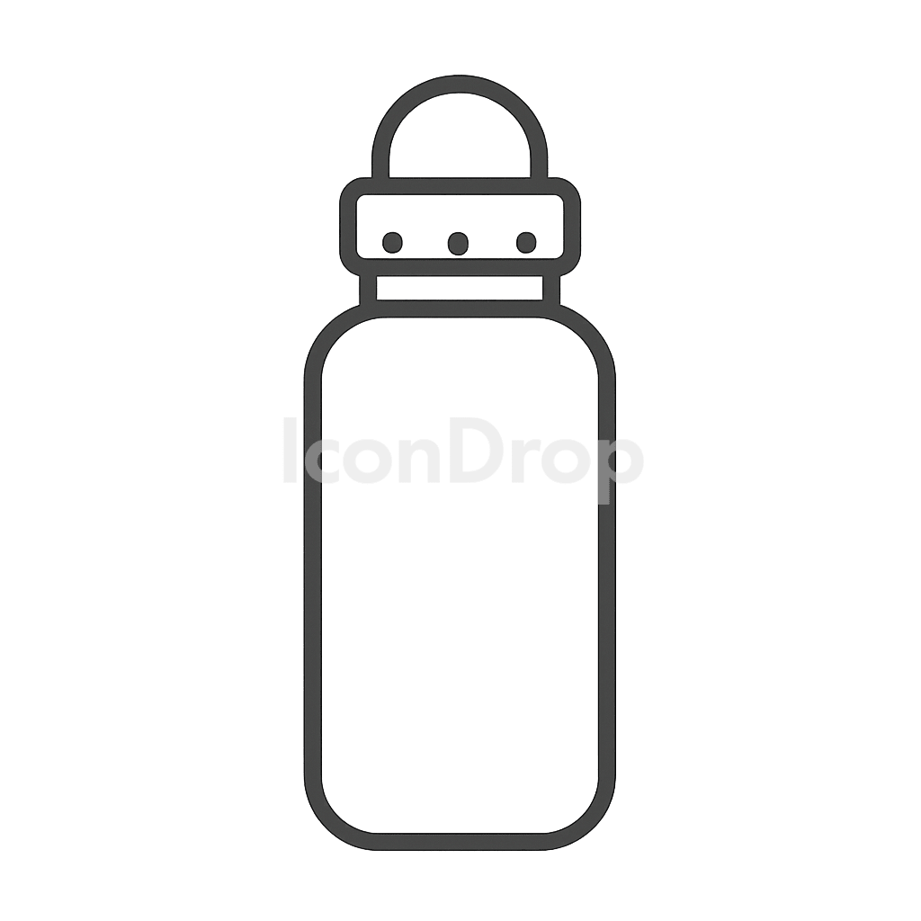 Reusable Water Bottle Icon Outline