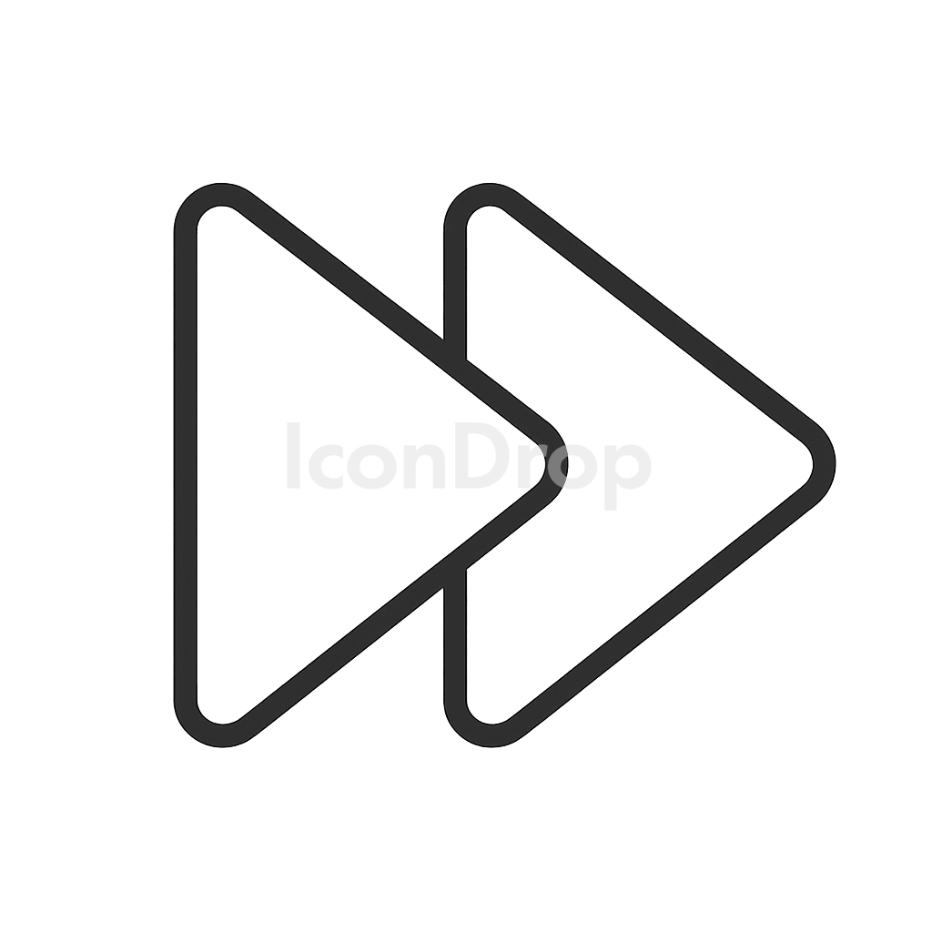 Rewind Icon Outline