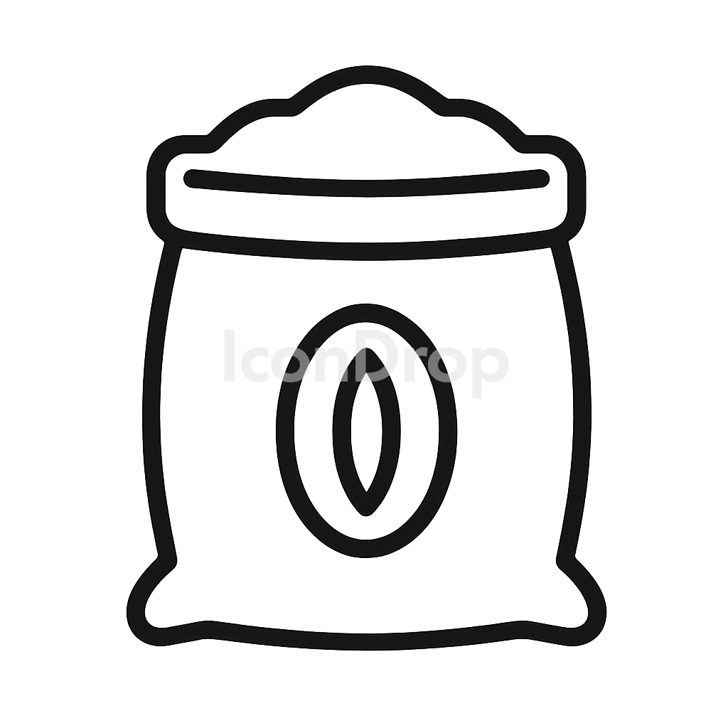 Rice Bag Icon Outline