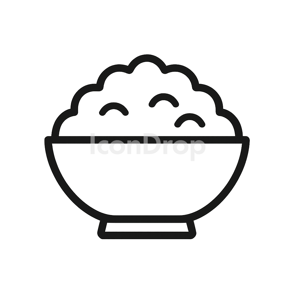 Rice Bowl Icon Outline