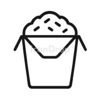 Rice Box Icon Outline