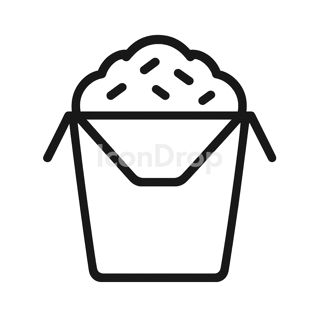 Rice Box Icon Outline