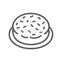 Rice Cake Icon Outline