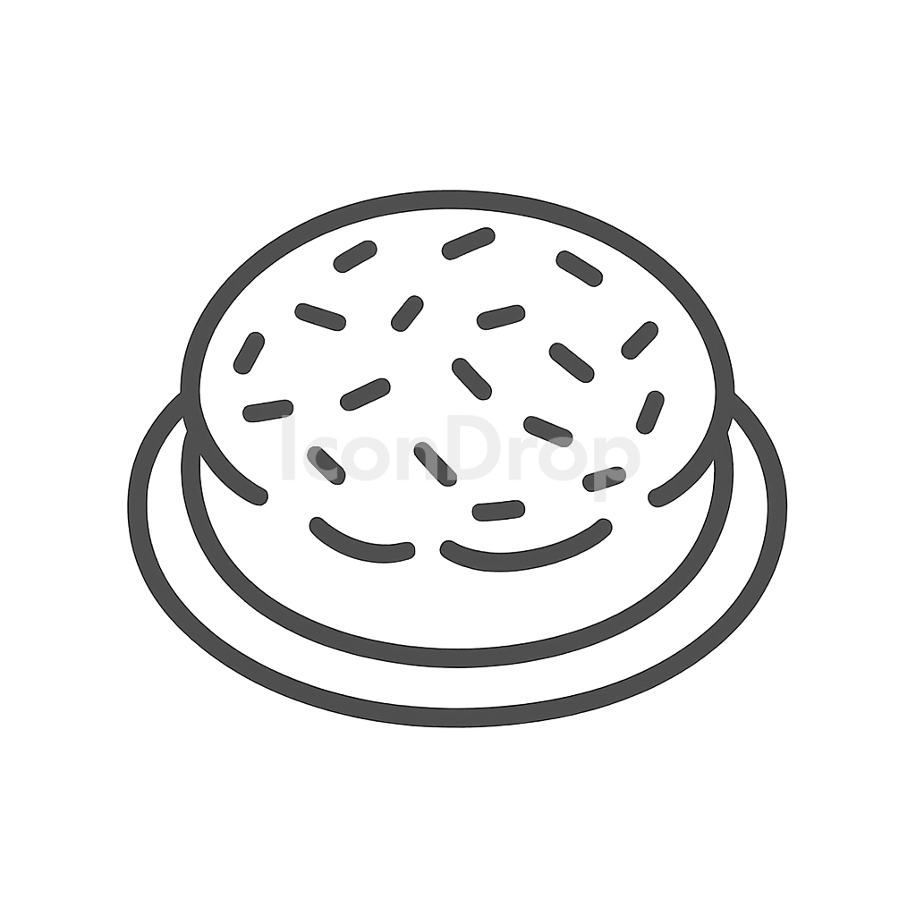 Rice Cake Icon Outline