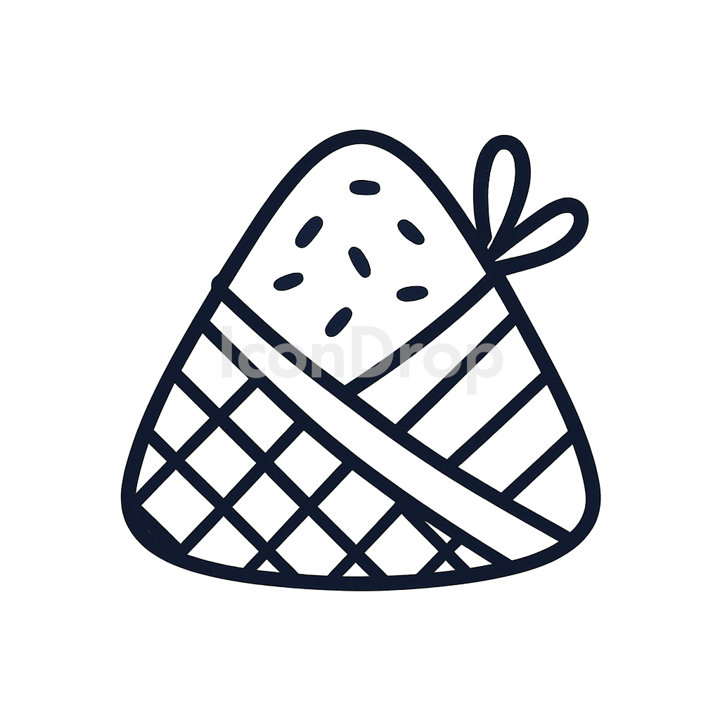 Rice Dumpling Icon Outline