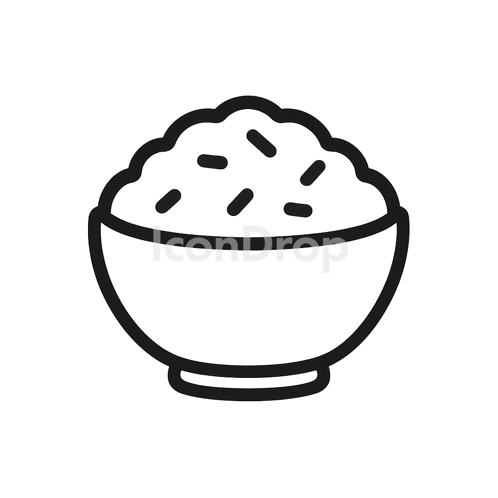 Rice Food Icon Outline