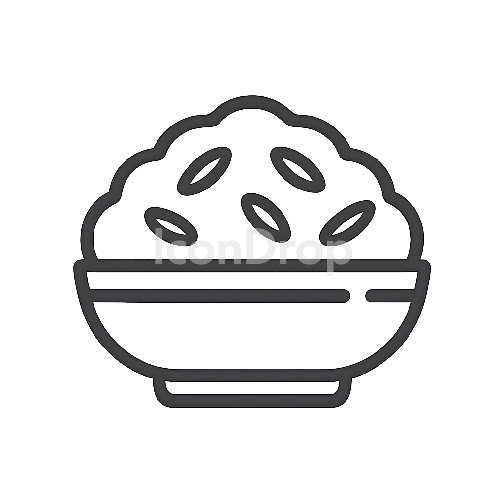 Rice Icon Outline