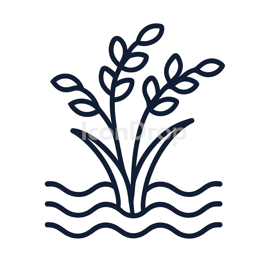 Rice Paddy Icon Outline