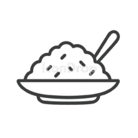 Rice Plate Icon Outline