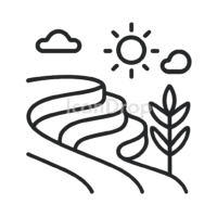 Rice Terraces Icon Outline