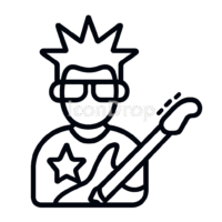 Rock Star Icon Outline