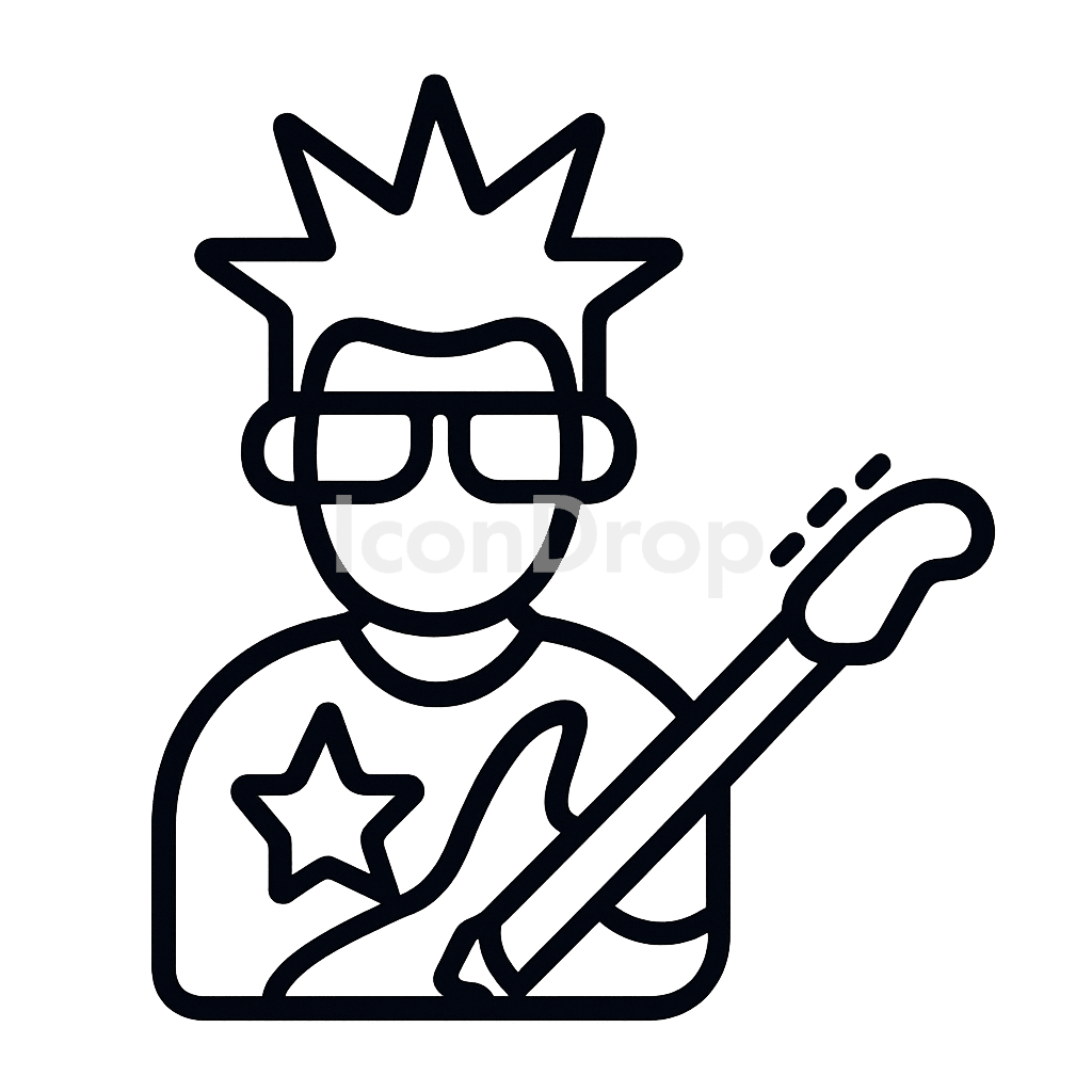 Rock Star Icon Outline