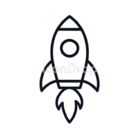 Rocket Fire Icon Outline