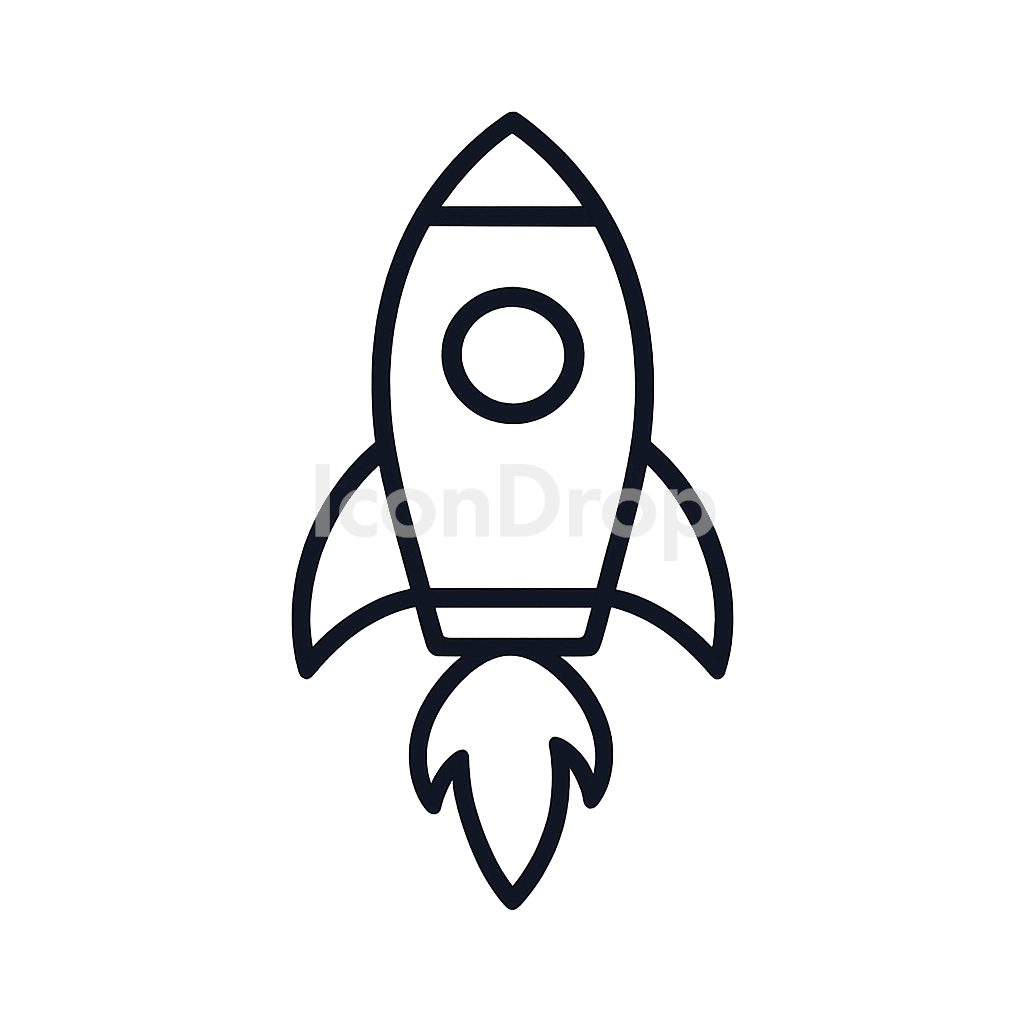 Rocket Fire Icon Outline