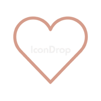 Rose Gold Heart Icon Outline