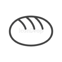 Round Bread Icon Outline