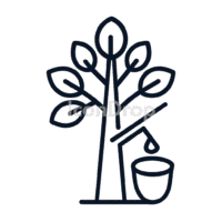 ゴムの木のアイコン(アウトライン)