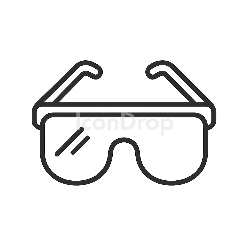 Safety Glass Icon Outline