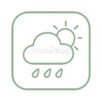 Sage Green Weather App Icon Outline