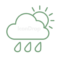 Sage Green Weather Icon Outline