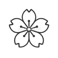 桜の花のアイコン(アウトライン)