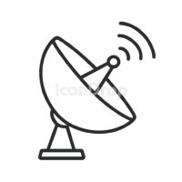 Satellite Dish Icon Outline