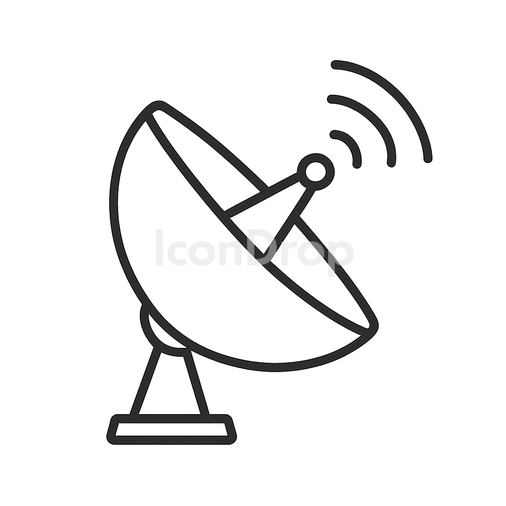 Satellite Dish Icon Outline