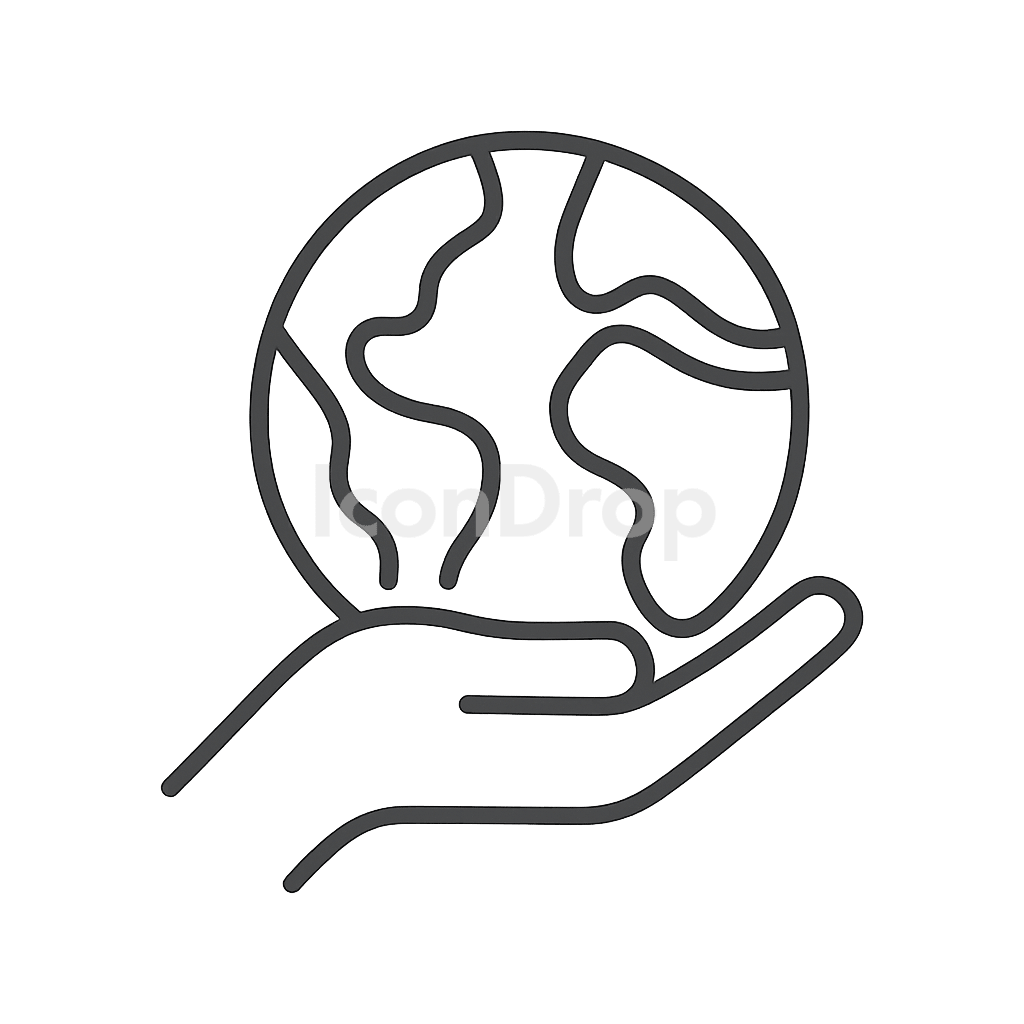 Save Earth Icon Outline
